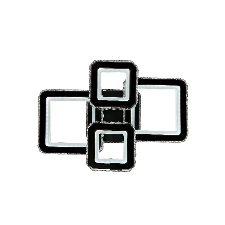 Alessandro Design Blakely lustra LED RGB 154W neagra dimabila