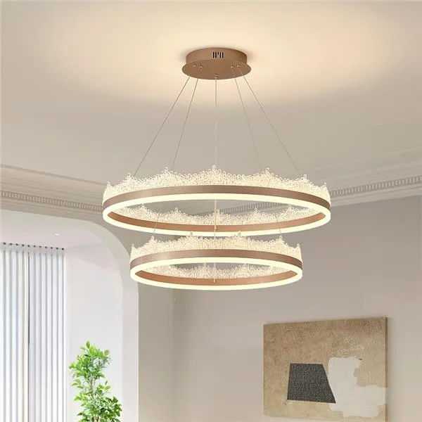 Alessandro Design Nivalis lustra LED 126W cercuri aurie dimabila
