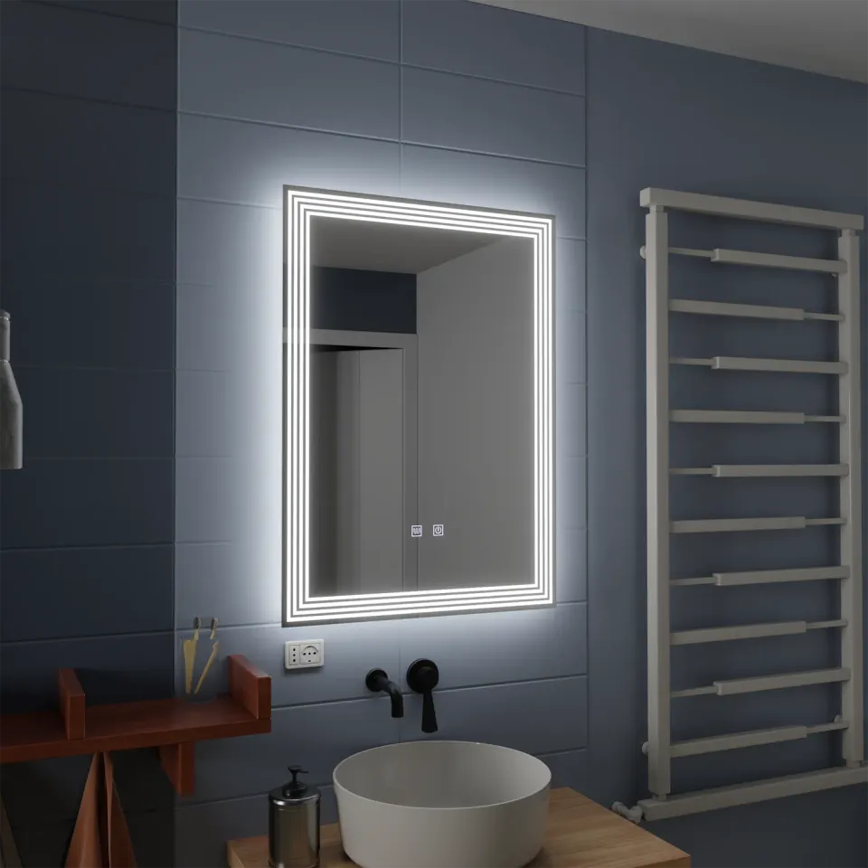 Alessandro Design ADIS Touch 60x80 oglinda LED dreptunghiulara