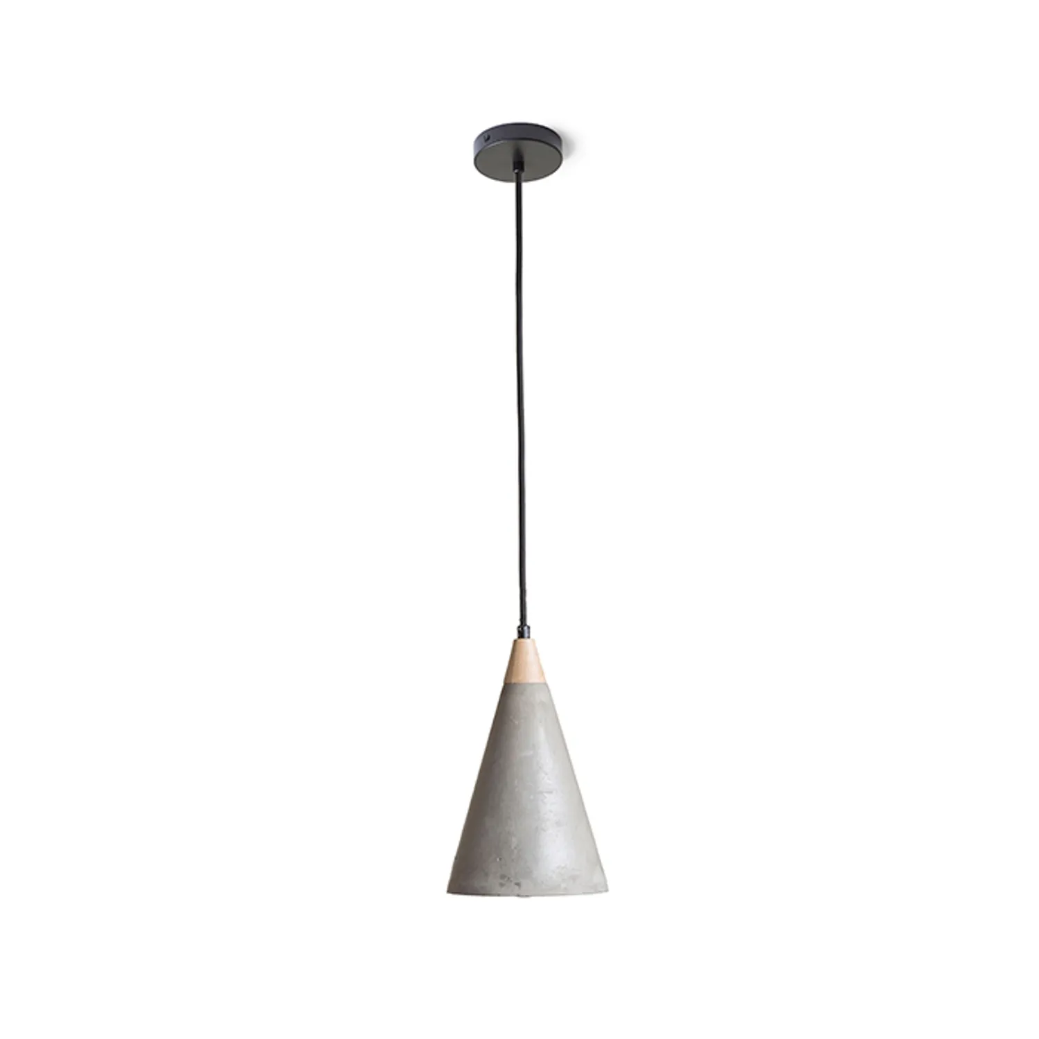 Rendl Heidi pendul beton lemn E27 conic suspendat