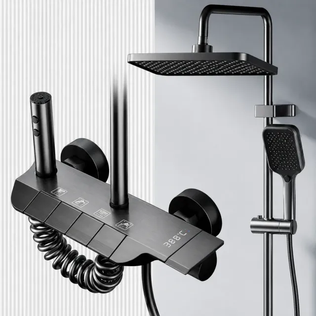 Alessandro Design Atid coloana dus metal gri 3 functii