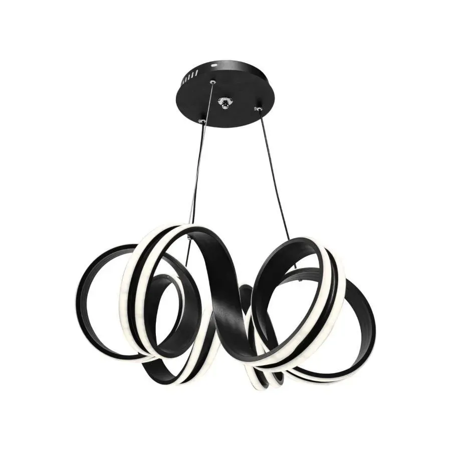 Alessandro Design Infinity Twist lustră LED 180W neagră dimabilă