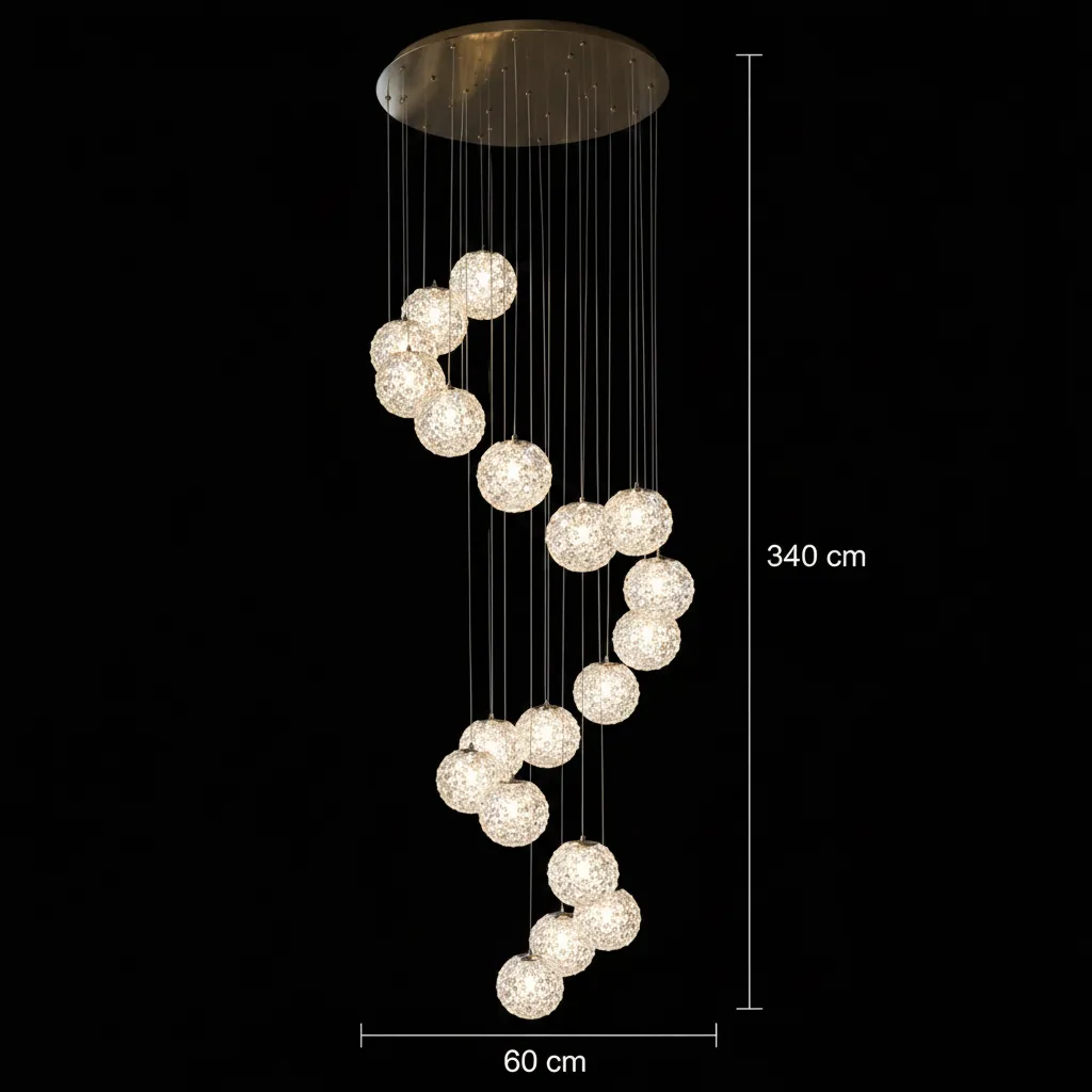 Alessandro Design Mille candelabru cristal auriu 60 cm 18xG9