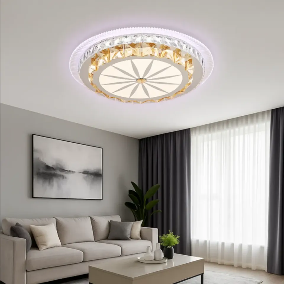 Alessandro Design Davide RGB 62W lustra LED alba cu telecomanda