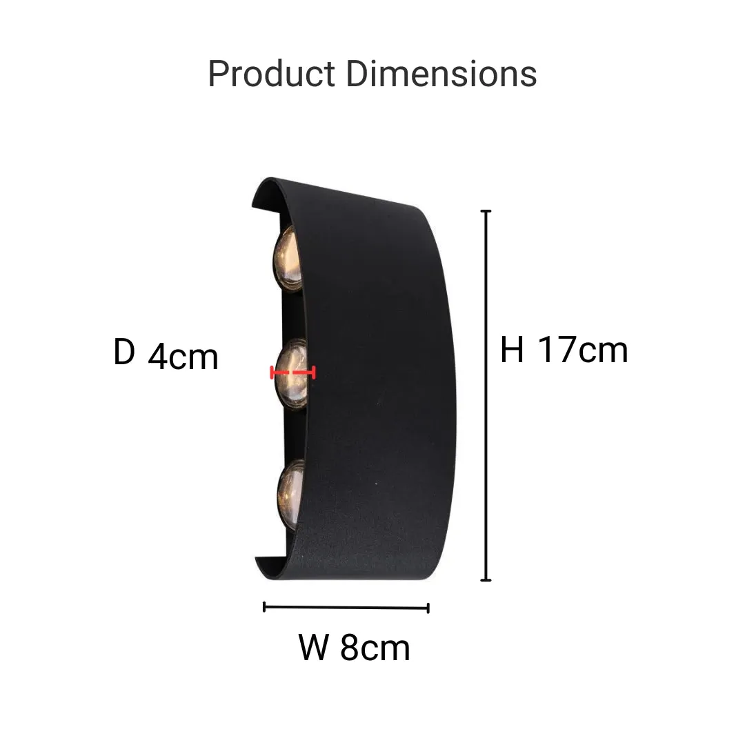 Alessandro Design Fantas 6x1W aplica LED exterior negru IP65
