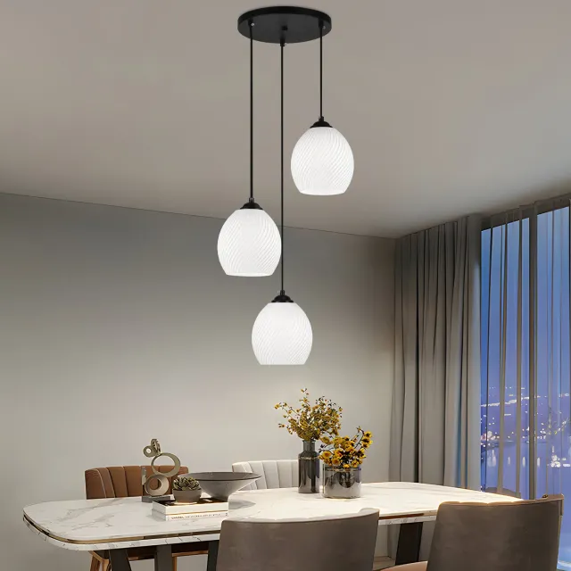 Alessandro Design Monica LM530/3BK lustra 3xE27 neagra