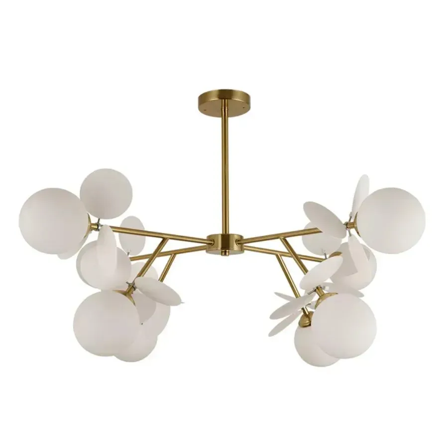 Alessandro Design Sven lustra 8xG9 alba metal becuri