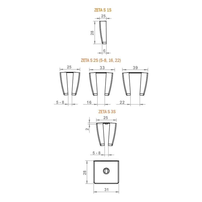 Furnika Zeta S 1S/2S/3S corp iluminat LED incastrat
