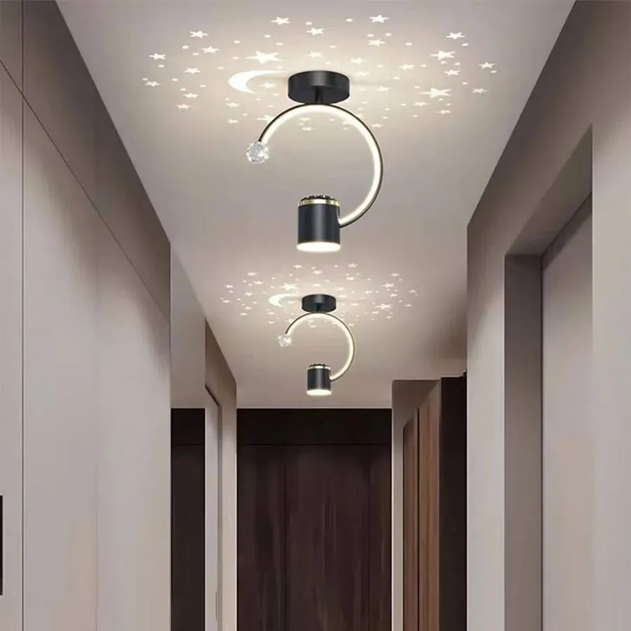 Alessandro Design KENYA plafonieră LED 34W neagră stelară