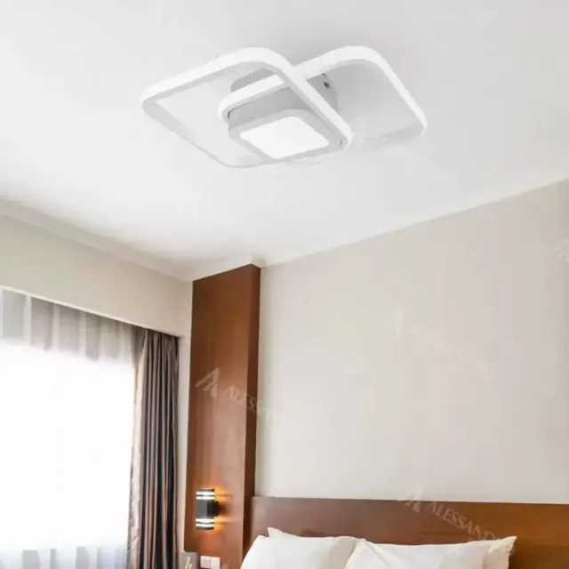 Alessandro Design Duoform lustra LED 21W alba 3 patrate