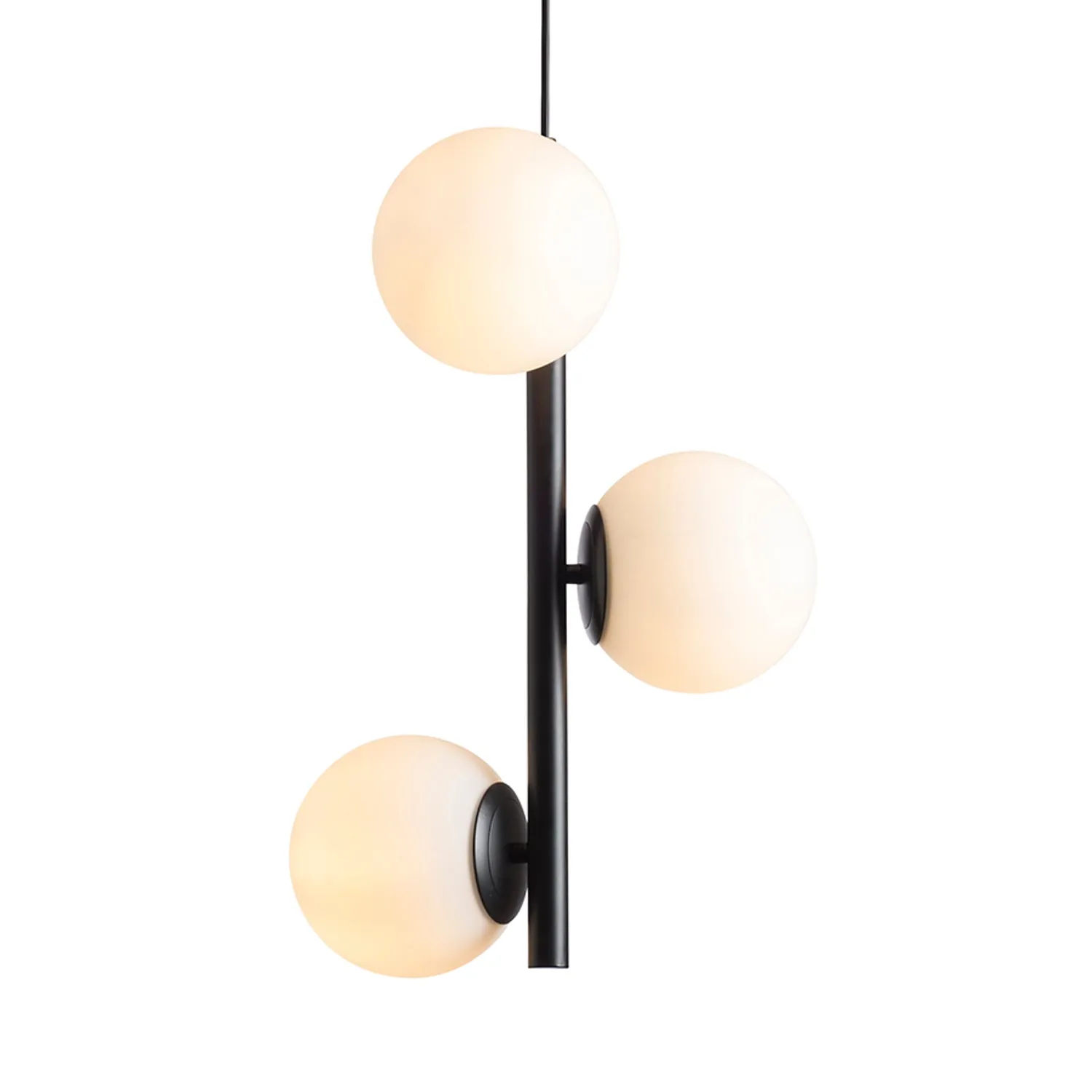 Rendl Etheria pendul negru opal 3 globuri