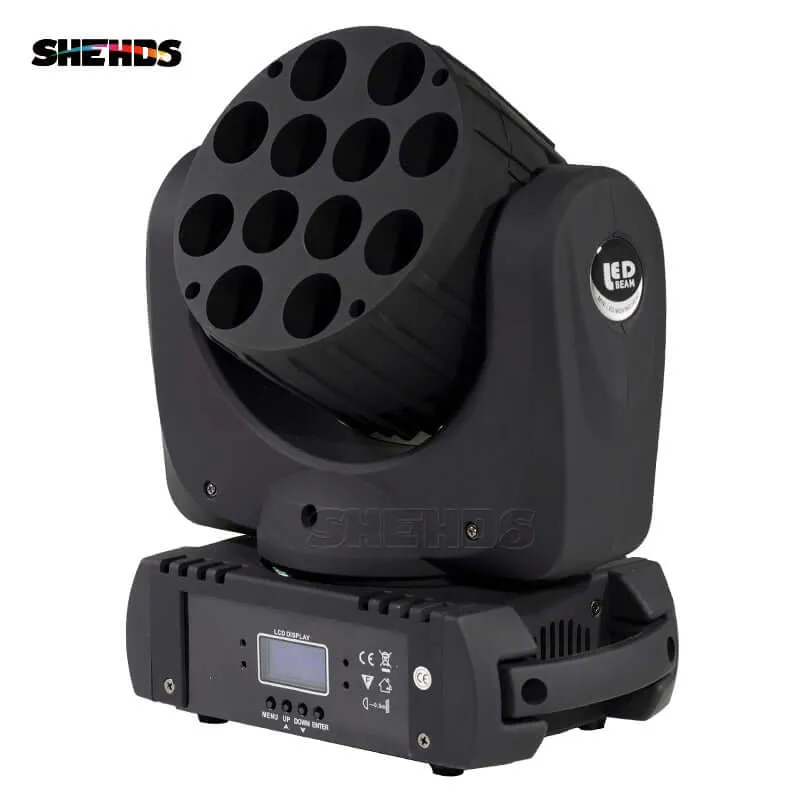 Shehds 12x12W RGBW moving head beam DMX