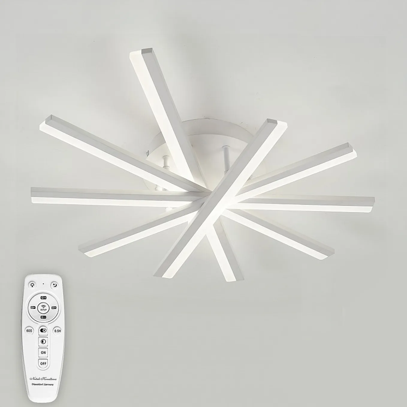 Alessandro Design Zoe 67W lustra LED alba telecomanda