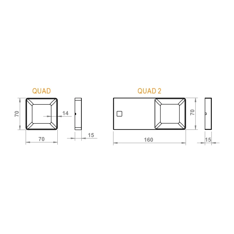 Furnika Quad 2 modul LED tactil pentru mobila