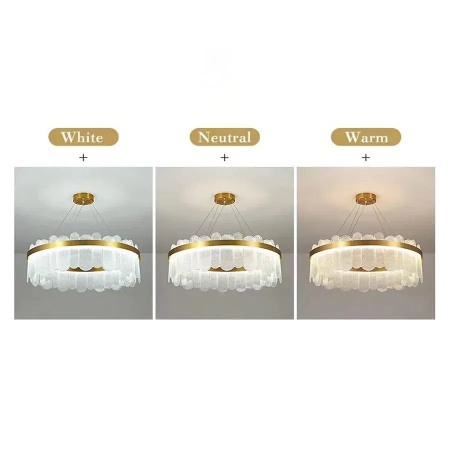 Alessandro Design Alvaro 128W candelabru LED auriu cristale