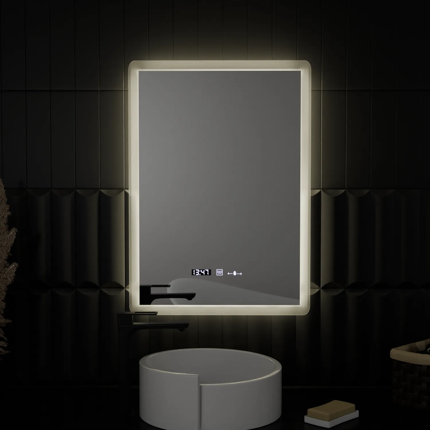 Alessandro Design Elancee MotionGlow oglinda LED 50x70cm ceas