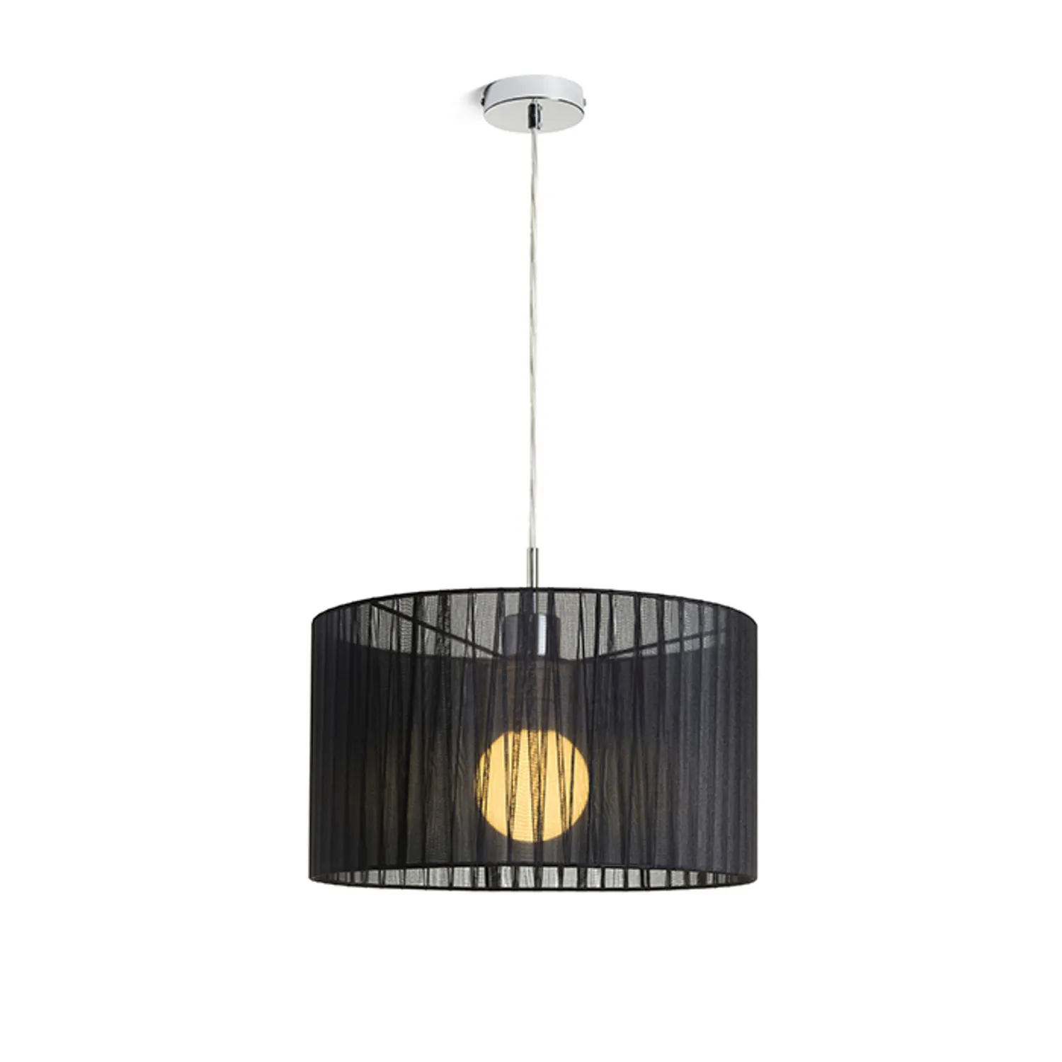 Rendl Light Studio Glamour pendul negru benzi textile