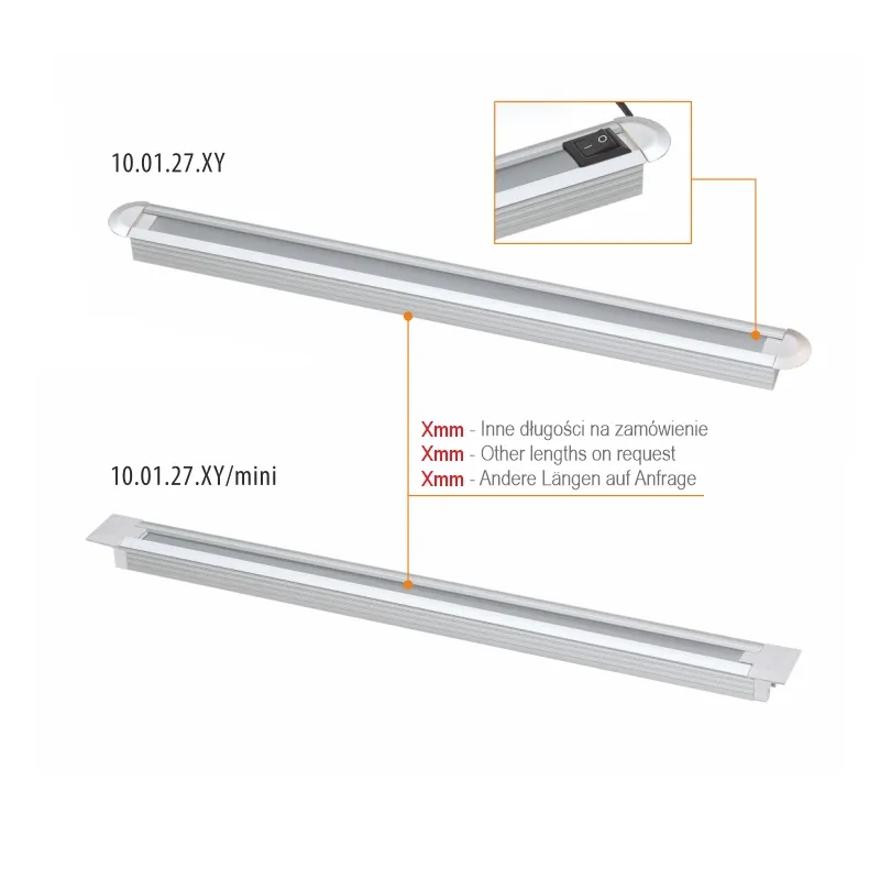 Furnika Lambda profil LED incastrat aluminiu