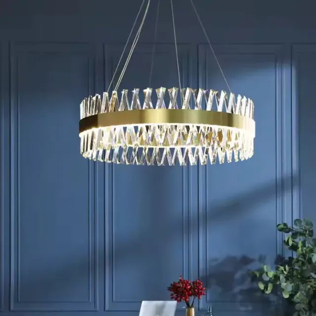 Alessandro Design Caserta lustră LED 41W aurie 40cm dimabilă