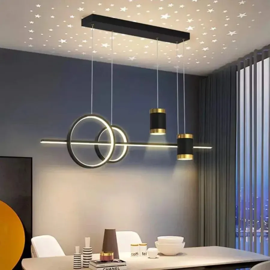 Alessandro Design Paulina lustra LED suspendata neagra 60W dimabila