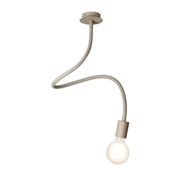 Rendl Loyd E27 I lampa tavan bej-gri gat silicon