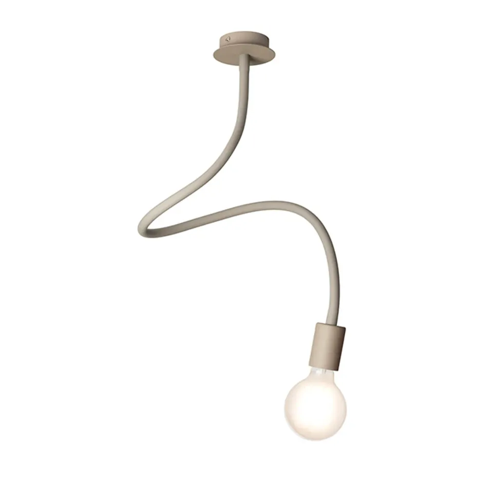 Rendl Loyd E27 I lampa tavan bej-gri gat silicon