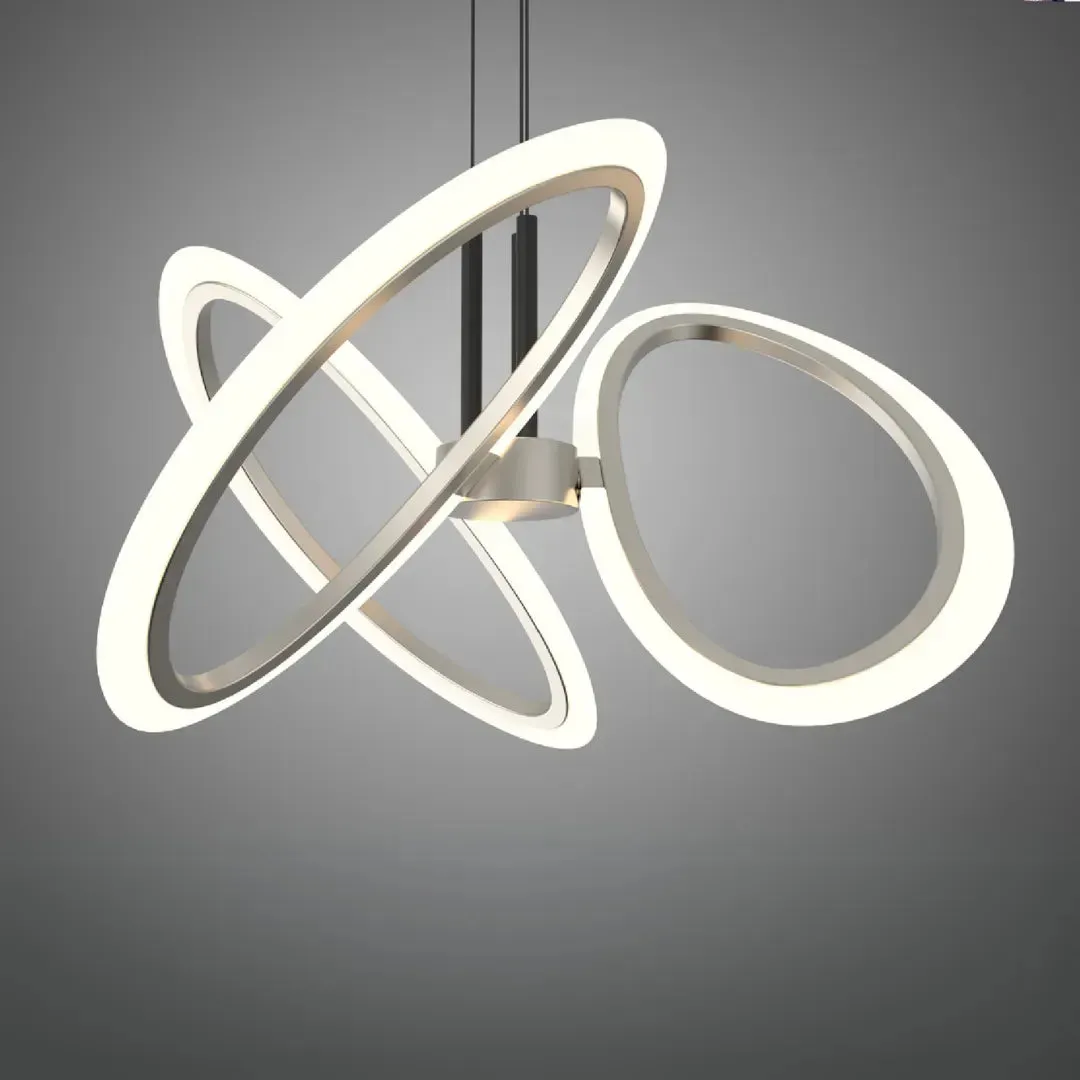 Alessandro Design Rimini lustra LED 52W aurie 3 cercuri