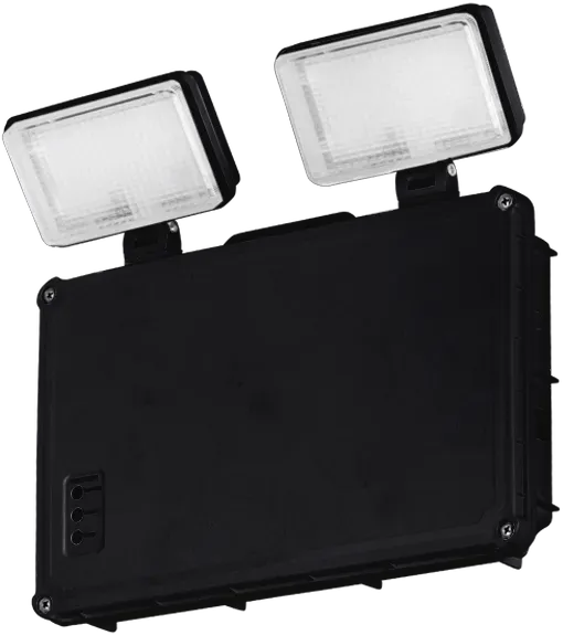 Aurora DualTest lampă urgență twin spot 6500K negru