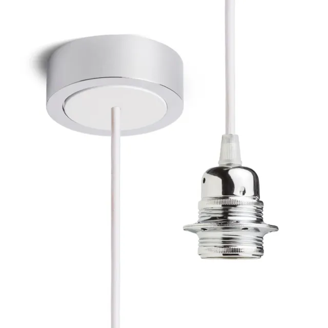 Rendl Light Studio Hex Crom kit suspensie alb crom E27