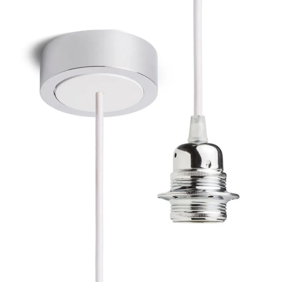 Rendl Light Studio Hex Crom kit suspensie alb crom E27