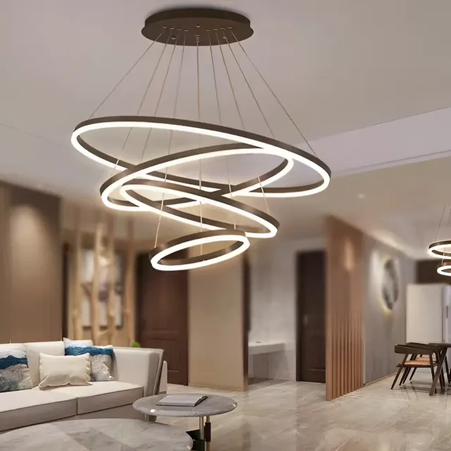 Alessandro Design CASIANA lustra LED 130W neagra 4 cercuri
