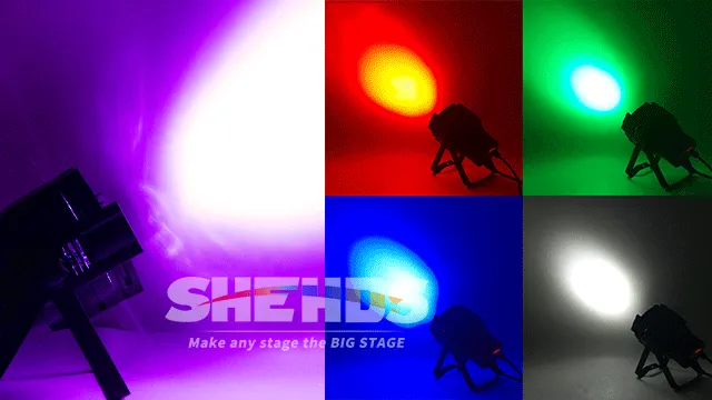 Shehds Mini 7x18W proiector par LED RGBWA+UV aluminiu