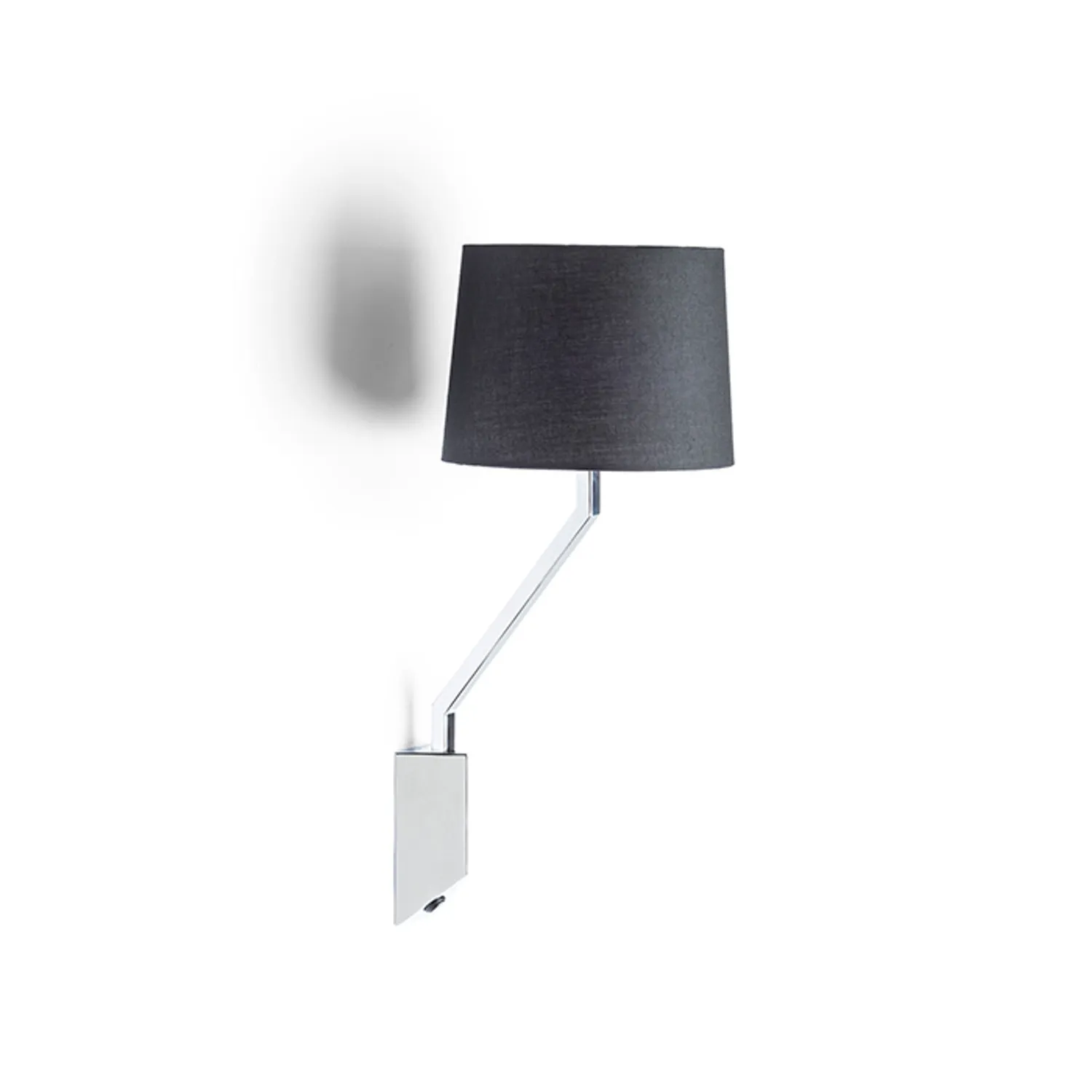 Rendl Light Studio Sharp aplica negru-crom abajur textil