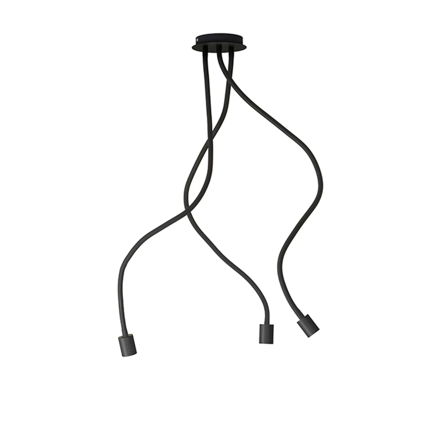 Rendl Light Studio Loyd E27 III plafonieră neagră 3 brațe