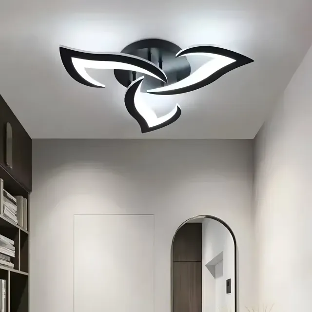 Alessandro Design LT660/3BK lustră LED neagră 3 brațe telecomandă
