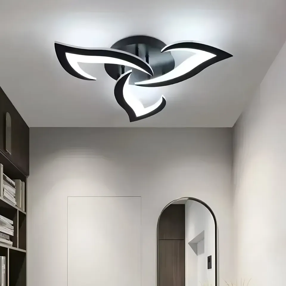 Alessandro Design LT660/3BK lustră LED neagră 3 brațe telecomandă