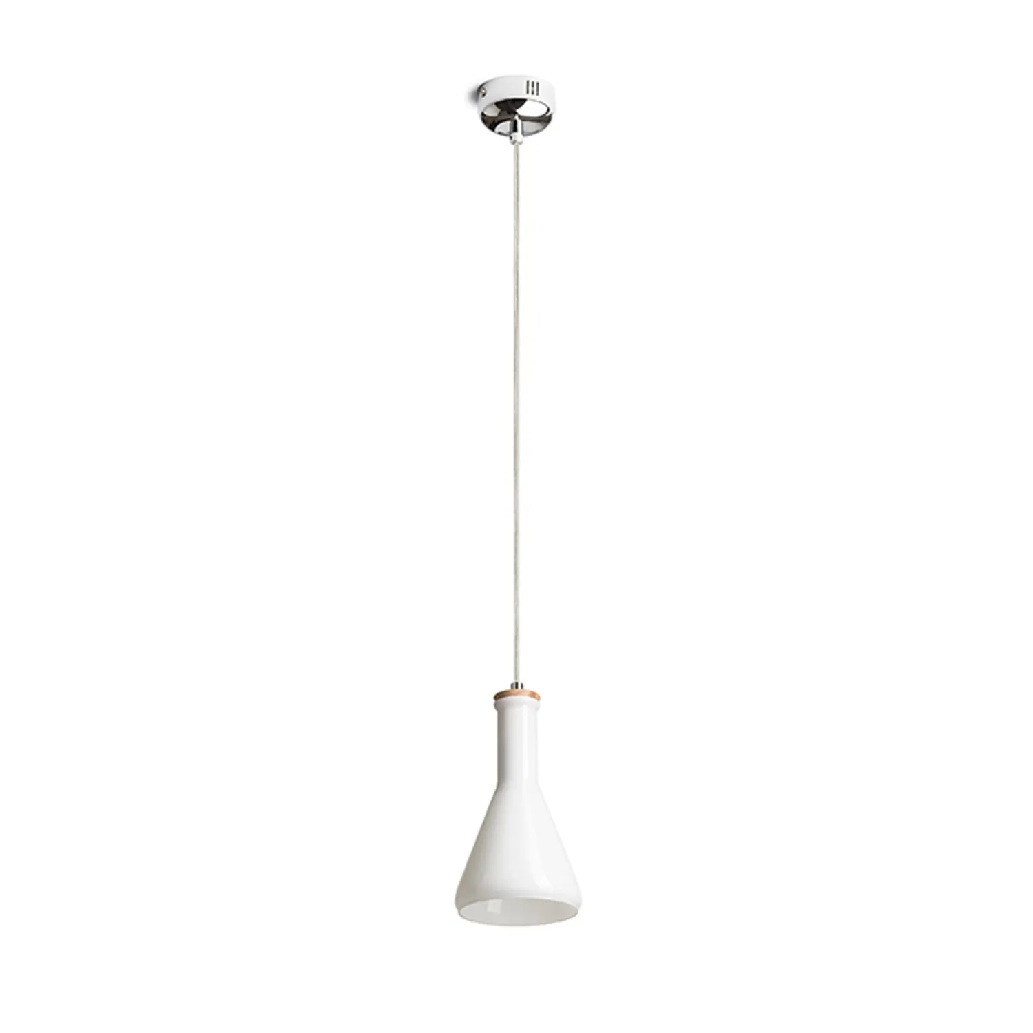 Rendl Pulire Con pendul retro E14 sticla opal-lemn