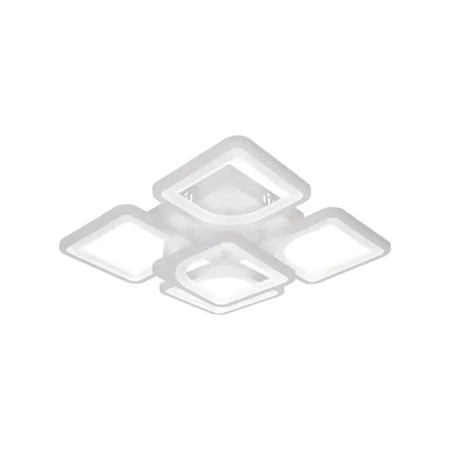 Alessandro Design FELY lustra LED 80W alba 5 patrate dimabila