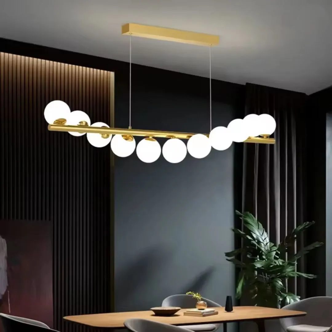 Alessandro Design Loft Hall lustra 11x G9 auriu-alb 120cm