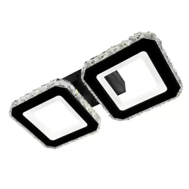 Alessandro Design Quadris 41W lustra LED 2 patrate negru