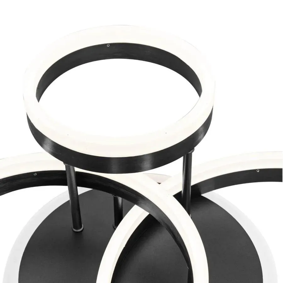 Alessandro Design LYRA lustra LED neagra 100W dimabila