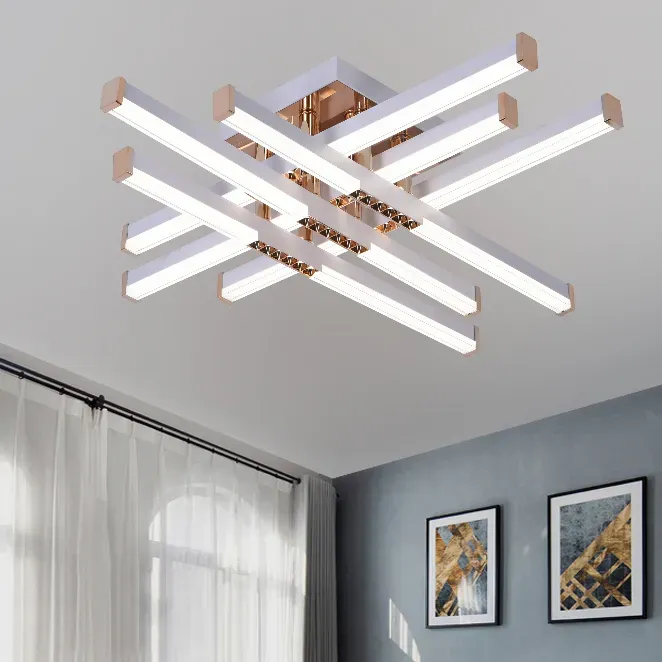 Alessandro Design Axial 83W lustra LED alba 6 brate