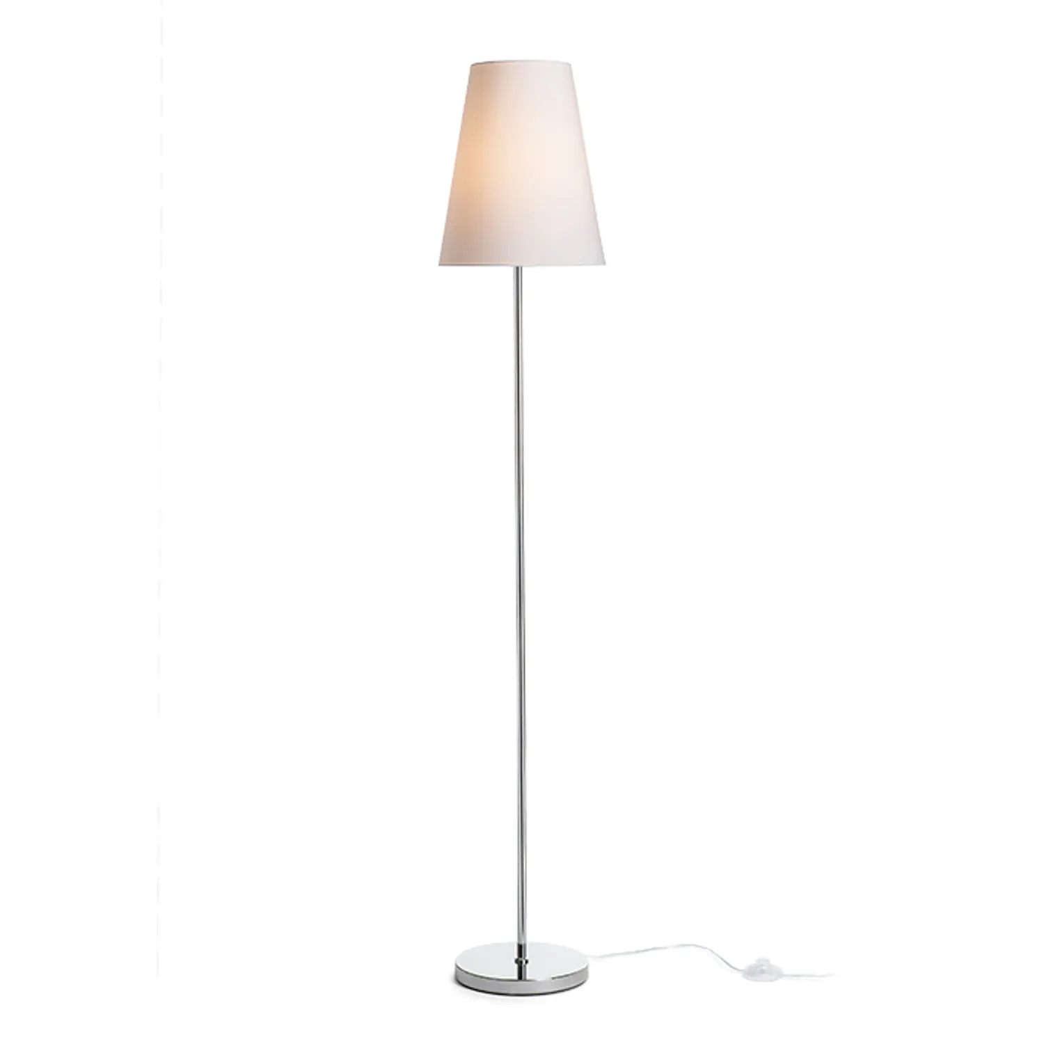 Rendl Light Studio Conny 25 lampadar alb crom E27 textil