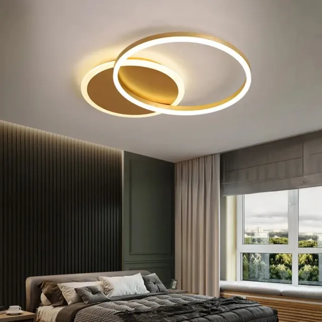 Alessandro Design RINOVA 47W lustra LED aurie 2 cercuri dimabila