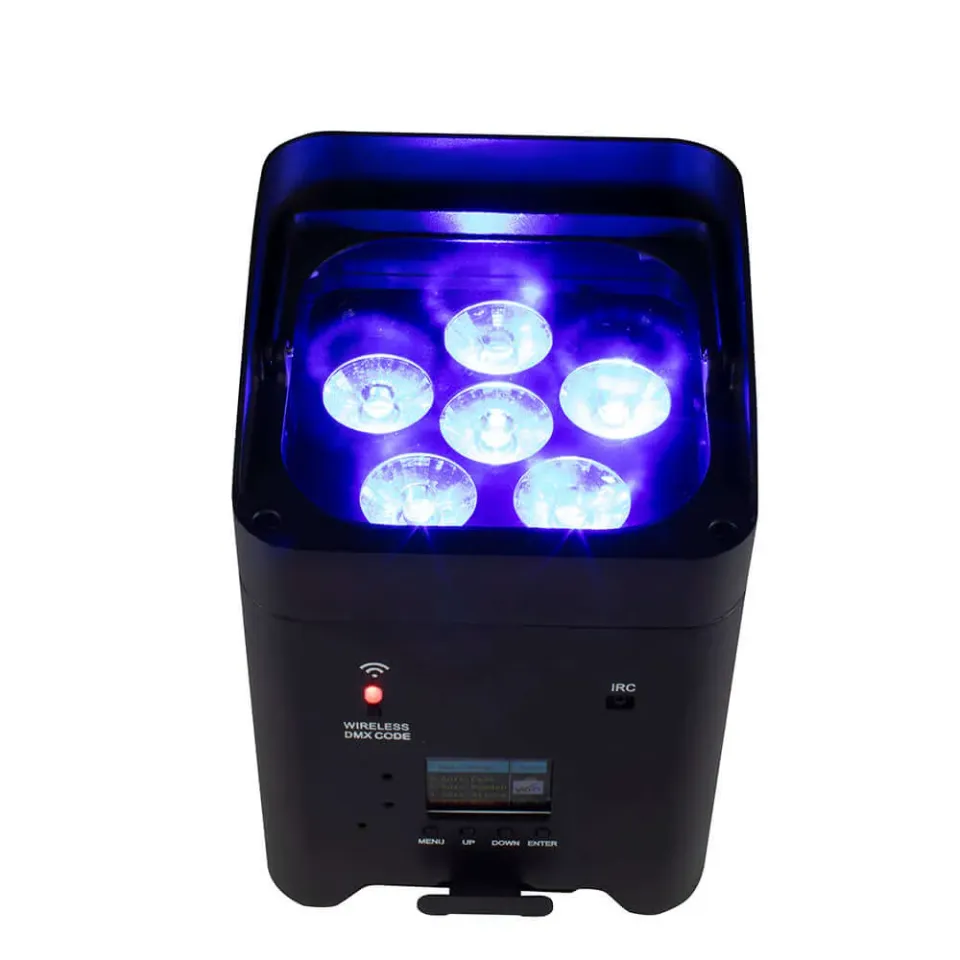 Shehds 6x18W par LED baterie RGBAW+UV telecomanda