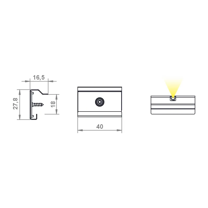 Furnika Zeta 1D profil LED aluminiu pentru perete