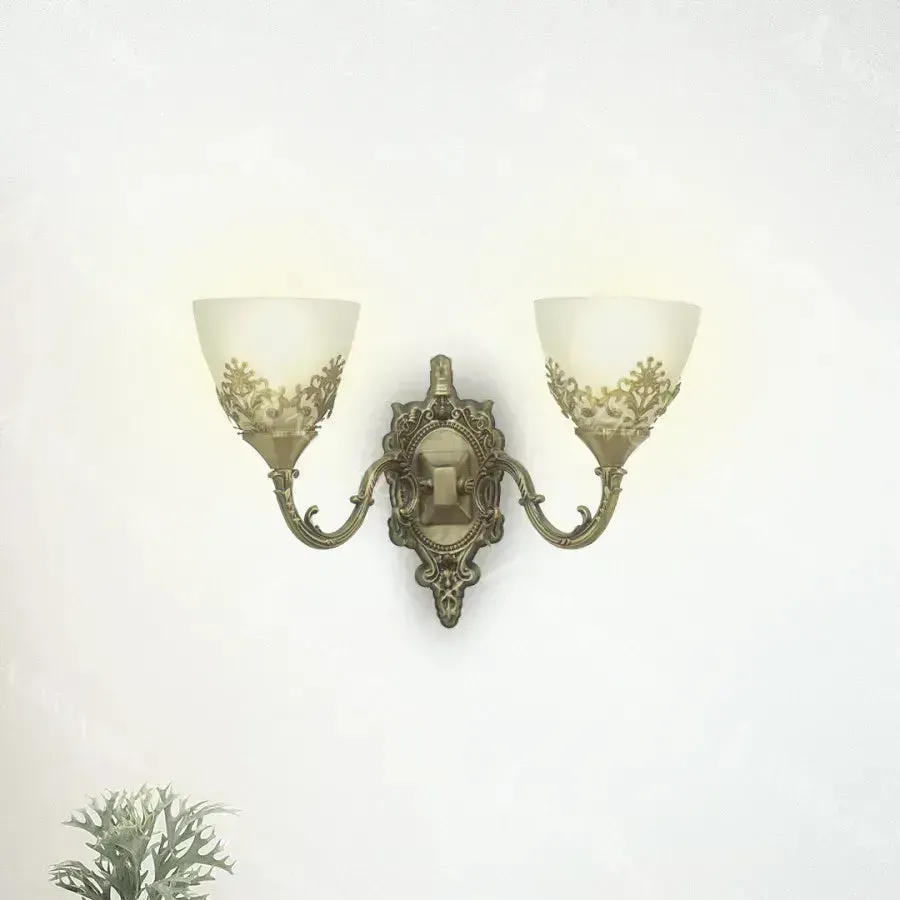 Alessandro Design Cottage aplică rustică 2xE27 bronz