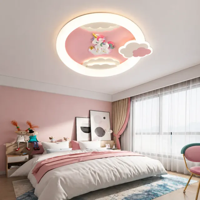 Alessandro Design 71W lustră LED roz 50cm cu telecomandă