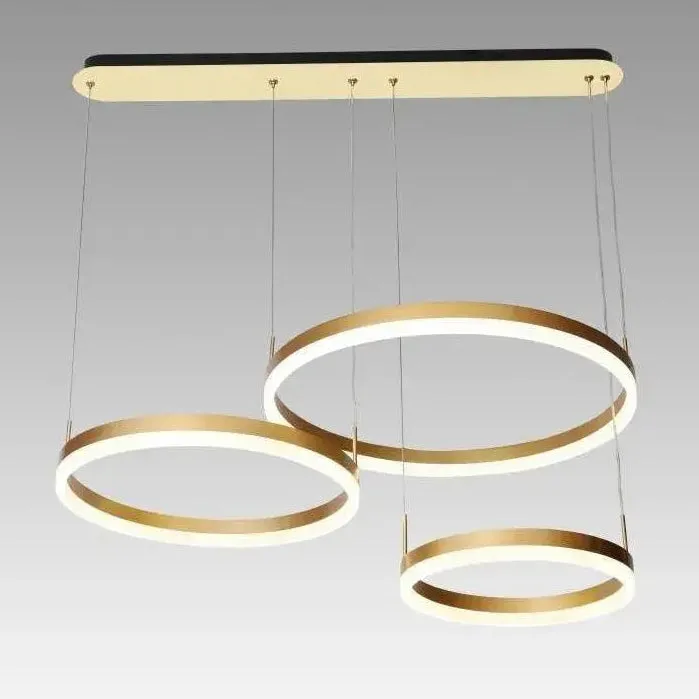Alessandro Design Peru 150W lustra LED aurie 3 cercuri