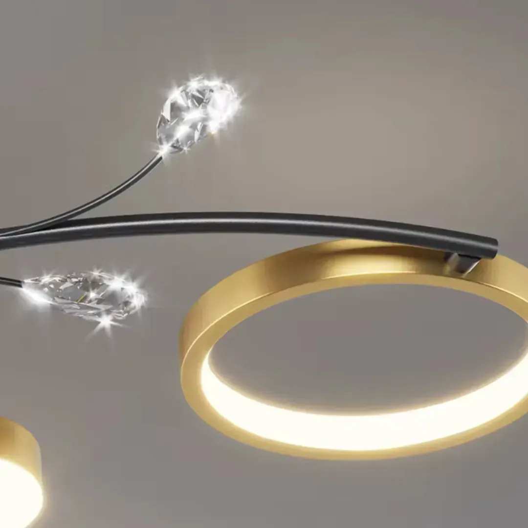 Alessandro Design Karina Lustra LED Aurie 65W cu Telecomanda